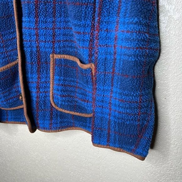 Orvis Sherpa Plaid Full Zip Jacket Womens Large - Picture 2 of 4